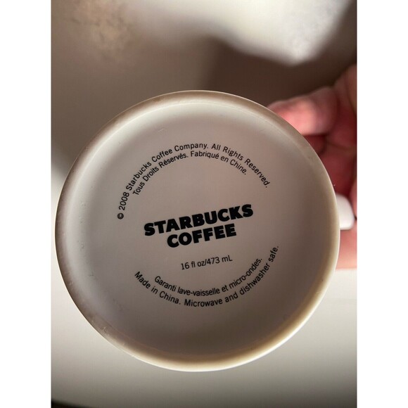 Nice 2008 Large Brown Retro Coffee Cup STARBUCKS Coffee Mug MINTY - Picture 5 of 7